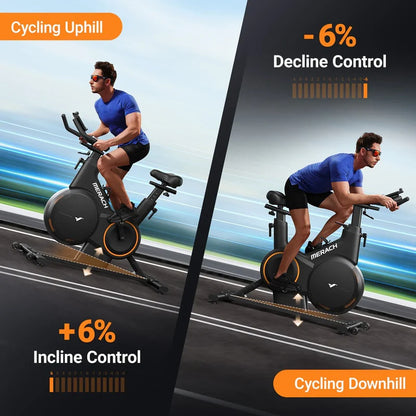 Merach S28 Smart Off-Road Exercise Bike with Adjustable Magnetic Resistance and ±6° Incline - Merach US