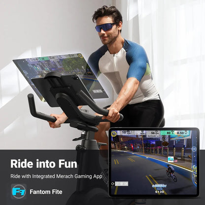Merach S28 Smart Off-Road Exercise Bike with Adjustable Magnetic Resistance and ±6° Incline - Merach US